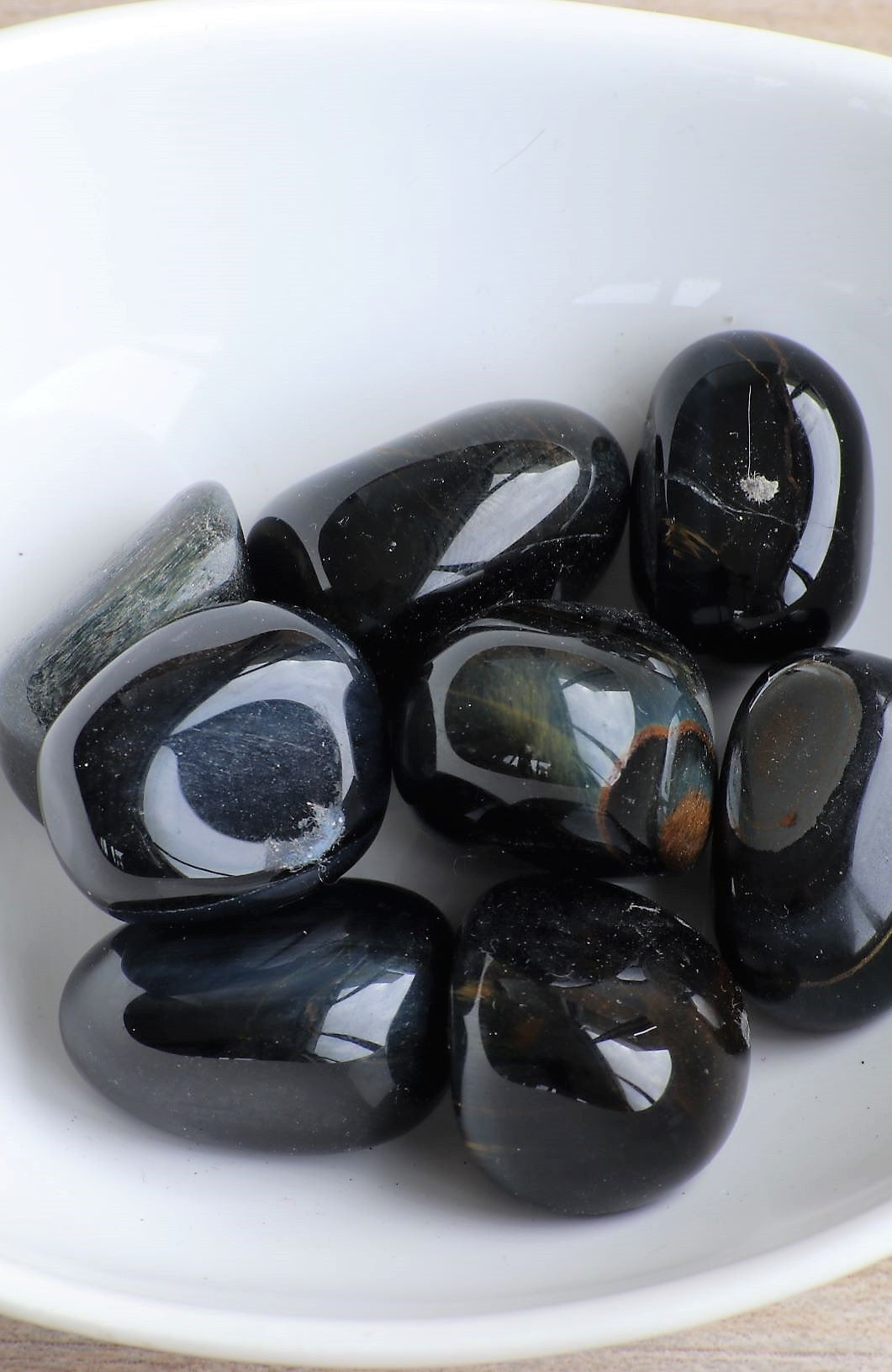 Blue Tiger Eye A Tumbled Stone